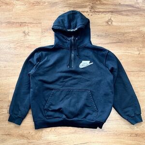 Supreme Nike Half Zip Hooded Sweatshirt Black Large Hoodie SS21 Snakeskin